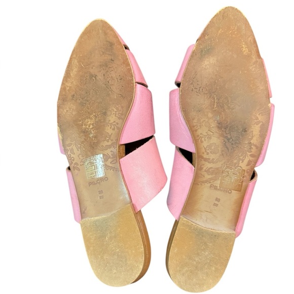 Pilcro Twisted Leather Slide/ Mule Size 38/ US 8 in Pink - Picture 7 of 9